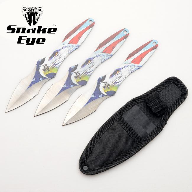 Snake Eye Tactical 3 PC THROWING KNIFE Set SE-070RD