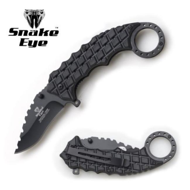 Snake Eye Tactical Karambit Style SpRING Assist Knife SE-1128BK