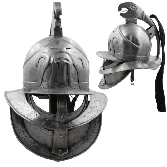 Medieval Warrior Spartacus Gladiator HELMET With Stand