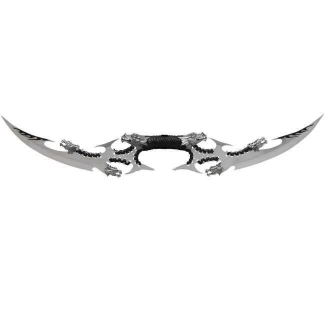 Dual Dragon Blades Wings DAGGERs With Display Stand