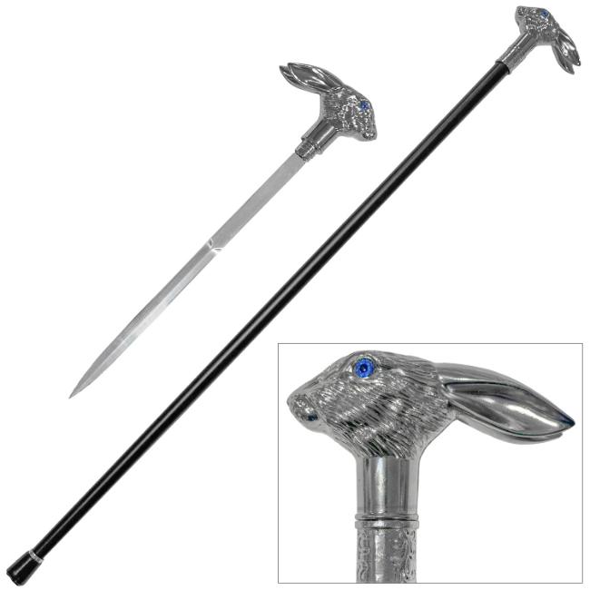 37'' Rabbit Shape Walking cane with Hidden SWORD