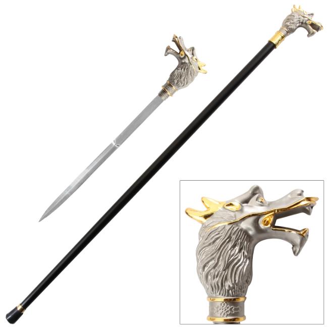 37'' DRAGON Shape Walking cane with Hidden Sword