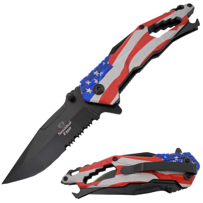 Snake Eye Tactical Spring Assist knife HGB-11UF