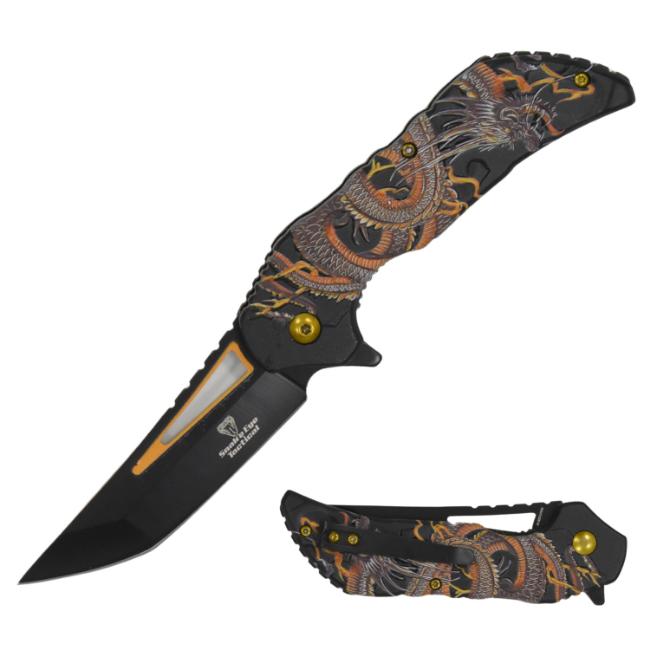 Snake Eye Tactical 1354D2 Spring Assist Fantasy DRAGON Knife