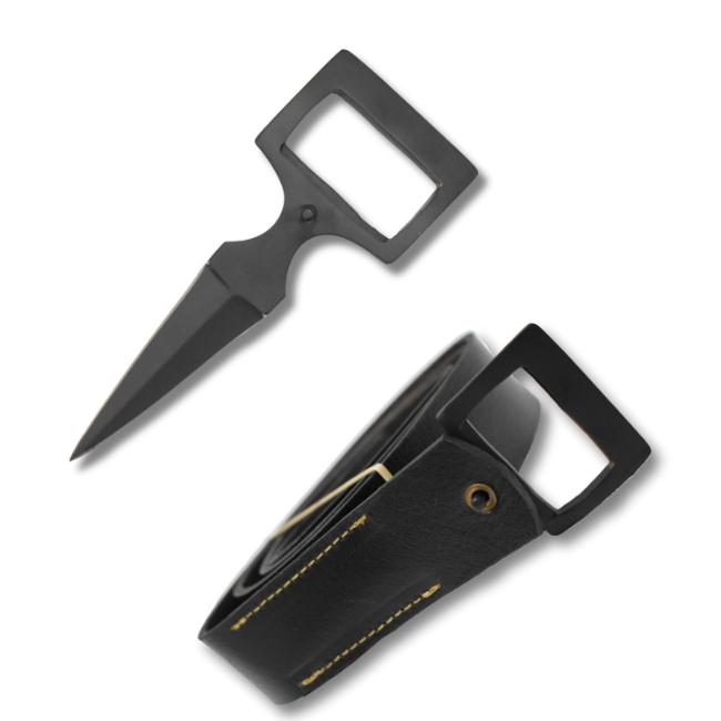 BELT Buckle Knife With Leather BELT BT-01BK