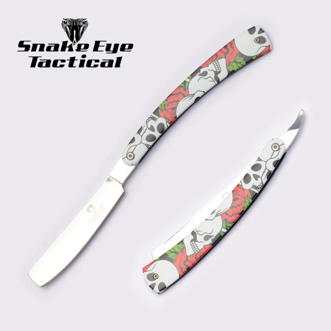 Snake Eye Tactical Straight RAZOR Manual Folding Knife SE-1362D4