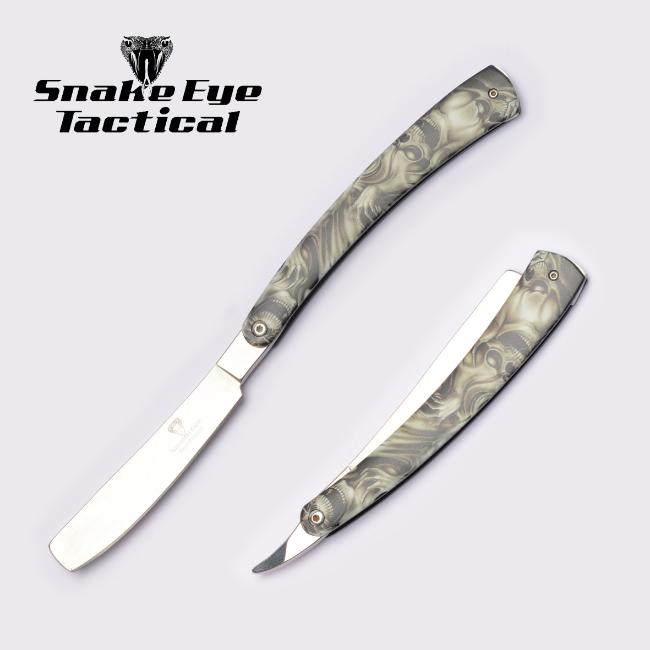 Snake Eye Tactical Straight RAZOR Manual Folding Knife SE-1362D5