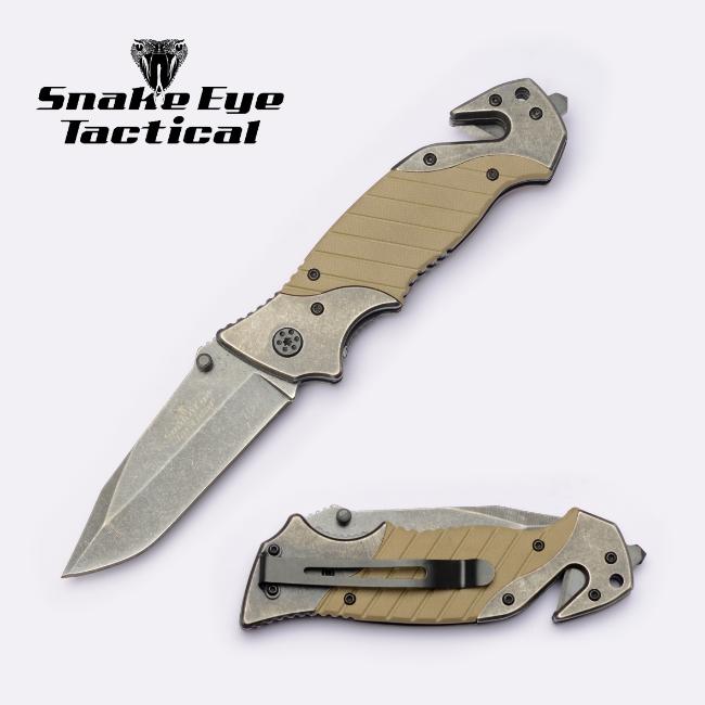 Snake Eye Tactical Heavy Duty Rescue Style knife SE1369TN