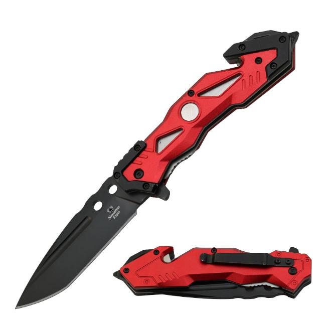 Snake Eye Tactical Rescue Style Assisted Pocket Knife SE-0406RD