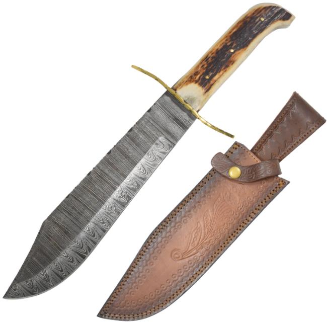 Old Ram Handmade Full Tang  Damascus Bowie KNIFE DM-OR-80ST