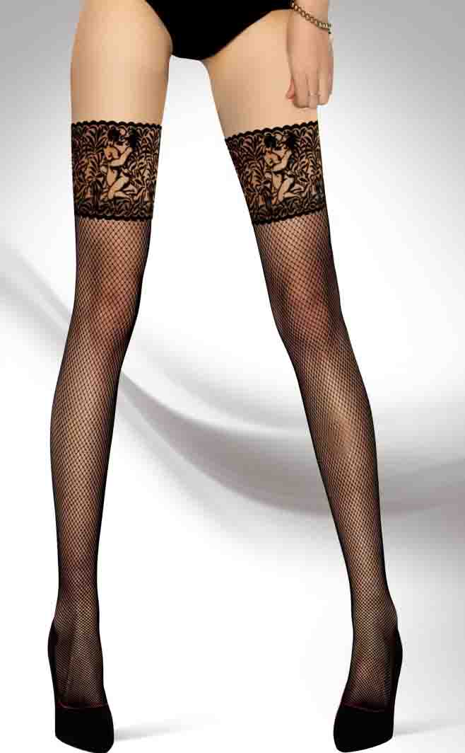 Ladies Sexy Fishnet Lace TOP Thigh highs 9227