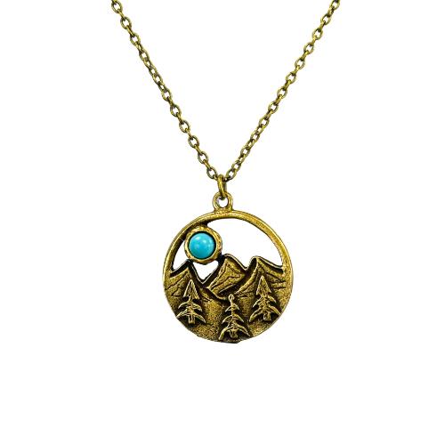 Turquoise mountain necklace bohemian WESTERN jewelry