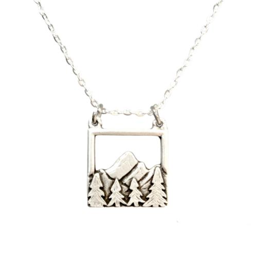 Nature necklace bohemian mountain range jewellery