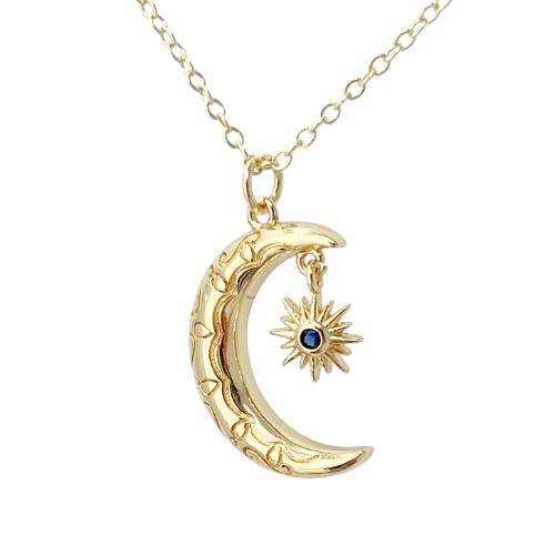 Moon and star necklace