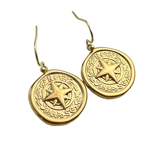 Nautical compass Steampunk pirate earrings COSTUME accessories