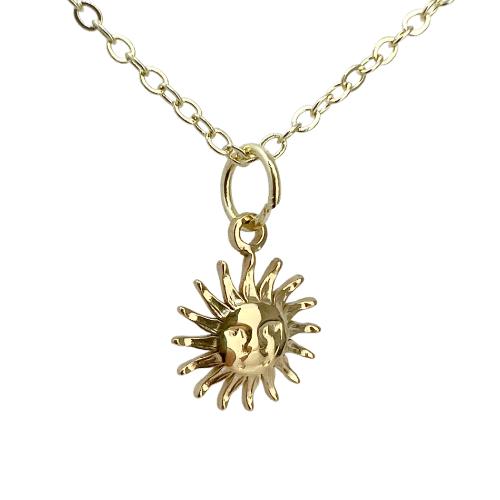 Happy sun necklace sunshine medieval coin