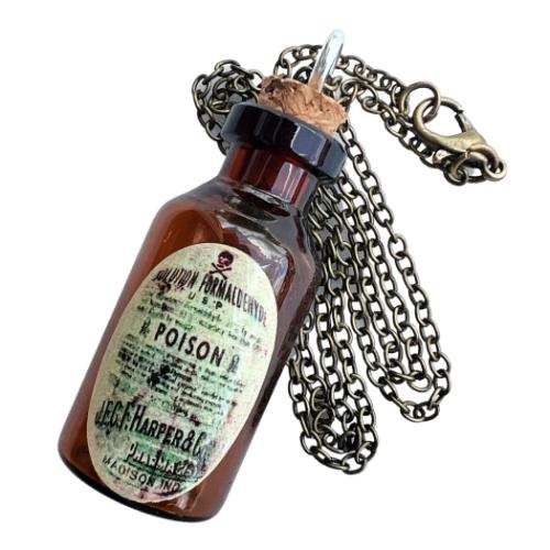 Gothic Lolita apothecary potion glass bottle NECKLACE