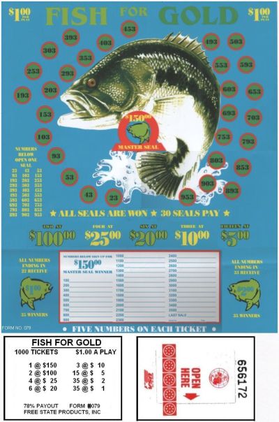 1000 COUNT FISH FOR GOLD TICKET DEAL - $1.00 PER PLAY