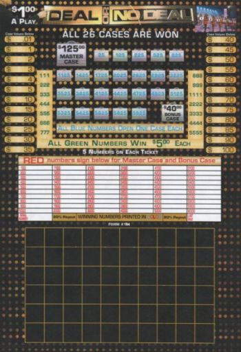 1500 HOLE DEAL OR NO DEAL - $1.00 PER PLAY
