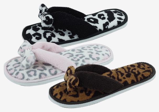 Ladies Indoor Slippers with ANIMAL print