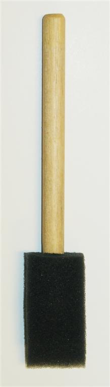 1'' Jen Foam Brush with Wood HANDLE pk 48