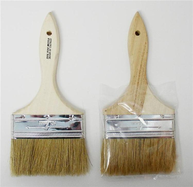 4'' Double Thick Natural White Bristle CHIP Brush, Inner 12 Cs 144