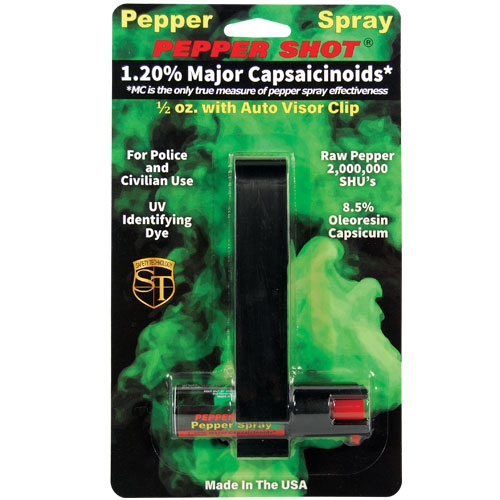 Pepper Shot 1.2% MC 1/2 oz w/auto VISOR clip