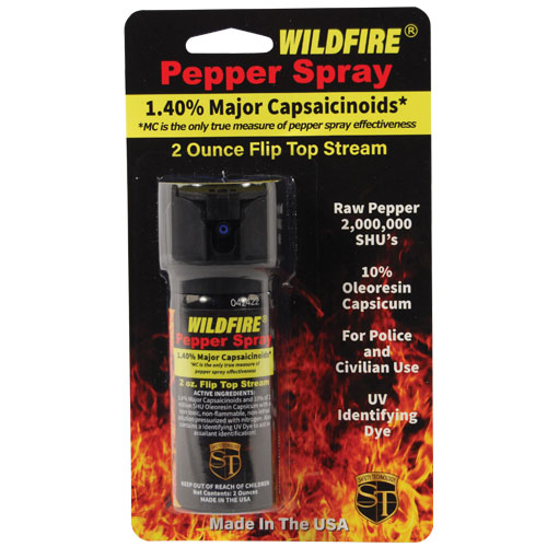 Wildfire 1.4% MC 2 oz pepper spray flip TOP