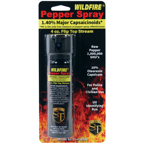 Wildfire 1.4% MC 4 oz pepper spray flip TOP