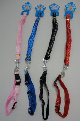 Polka Dot Collar & 48'' Leash Combo