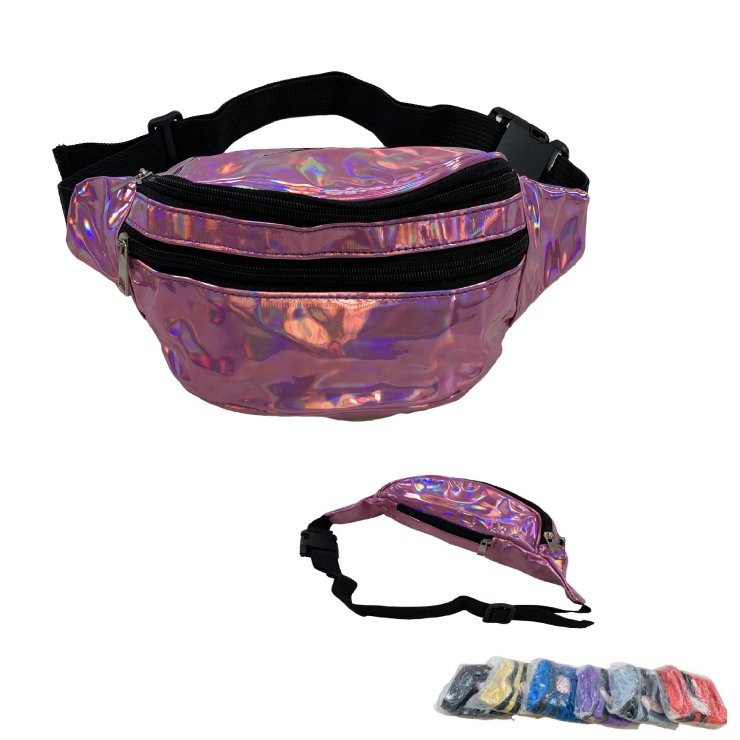 Shiny Waist Pack [Black ZIPPER]