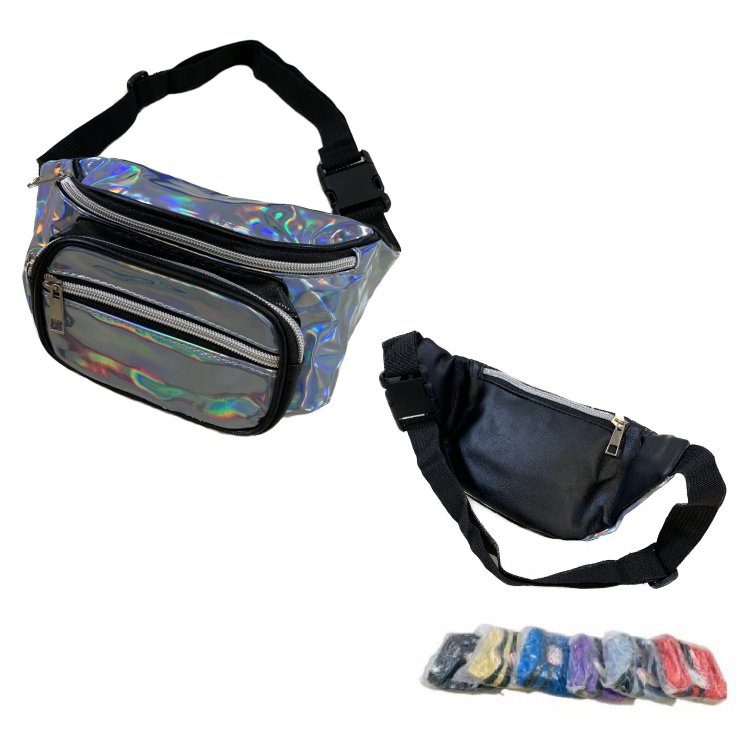 Shiny Waist Pack [Silver ZIPPER]