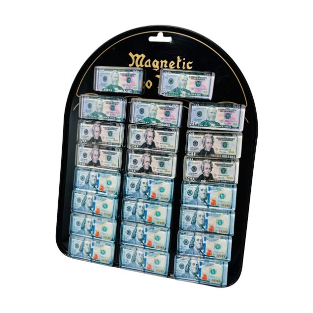 1''x2.25'' GLASS Magnet [Money] with Display Board