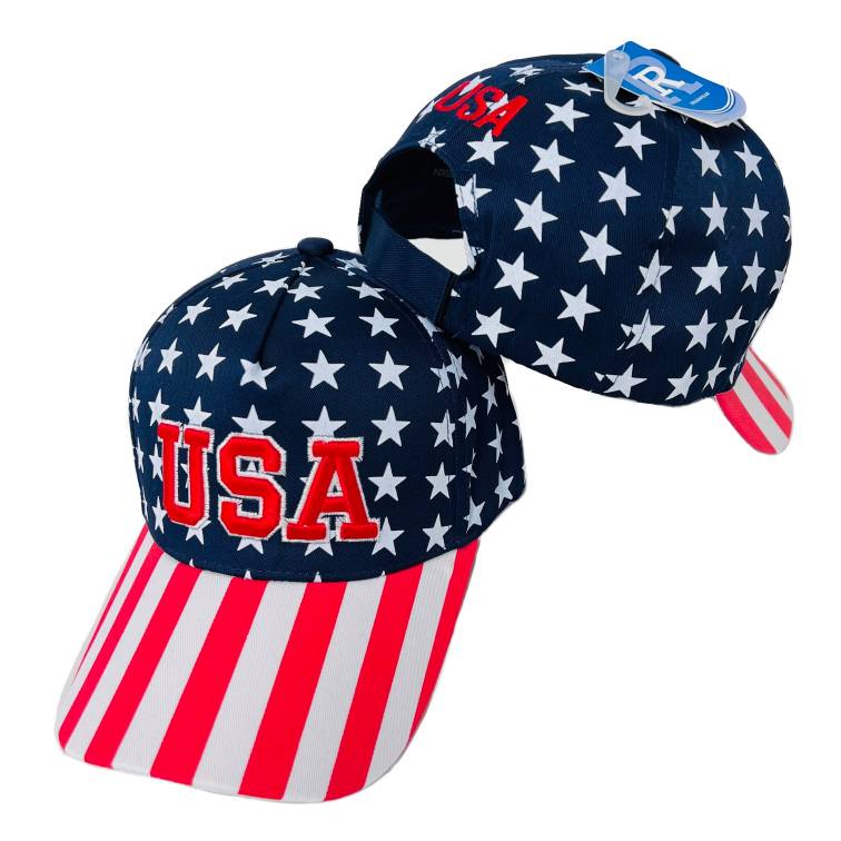 #USA Hat with Stars and Stripes