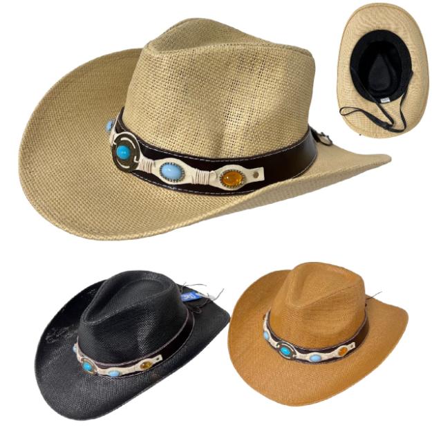 .WESTERN Hat [Turquoise/Amber Hat Band]