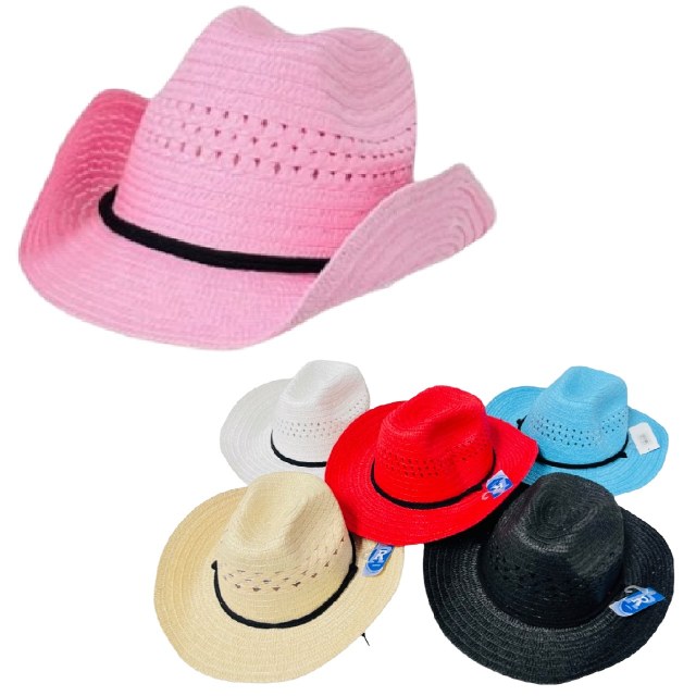 Mesh COWBOY HAT with Black Rope HAT Band