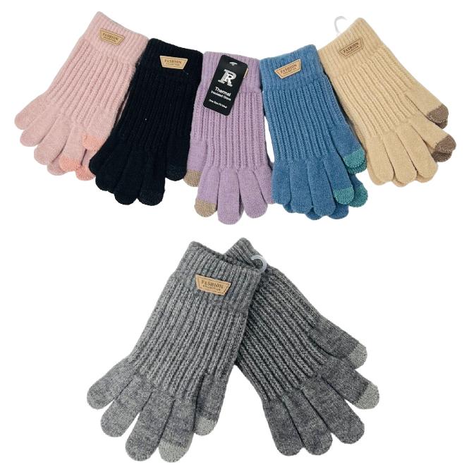 LADIES Knitted Touch Screen Gloves [Fashion Collection]