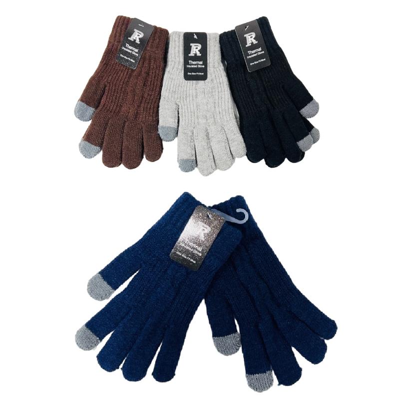 Men's Cable Knit Touch Screen GLOVES