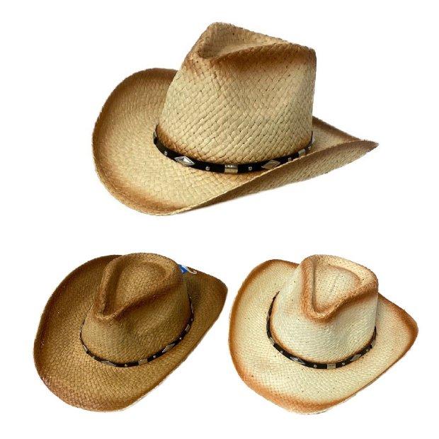 Classic Woven COWBOY HAT [Silver Medallions on HAT Band]