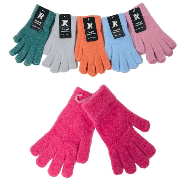 Youth Size Medium: Brushed Faux CASHMERE Gloves [Girls]