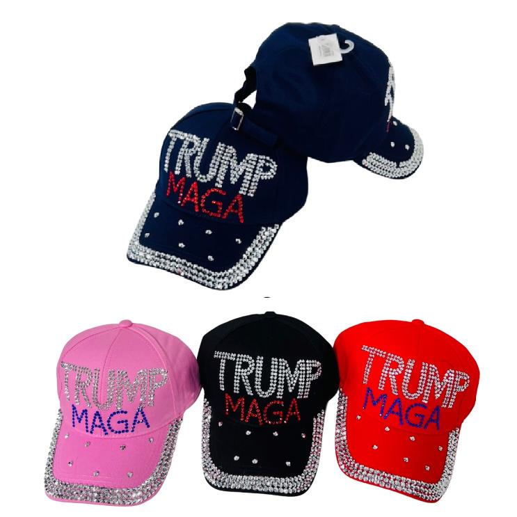 # TRUMP [MAGA] Bling Hat [Buckle Back]