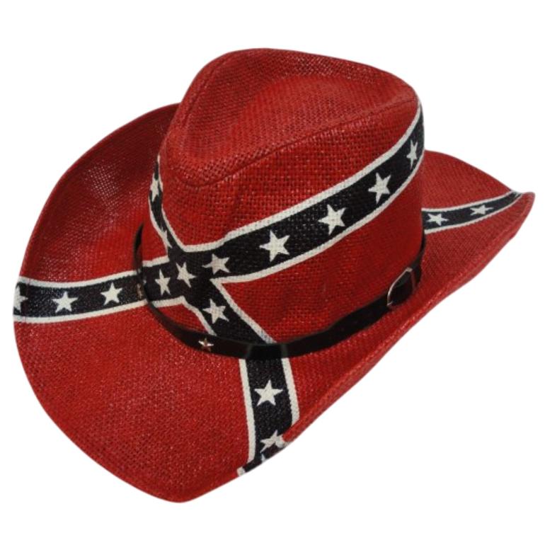 .Rebel Flag COWBOY HAT