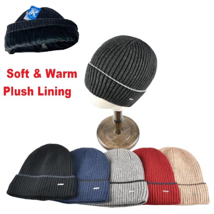 Knitted Super Soft Plush-Lined Cuffed HAT [Ribbed] *Sport