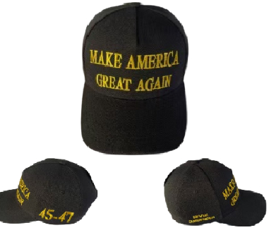 #Trump Hat [Make America Great Again] Black/GOLD 45-47 ETA:11/26