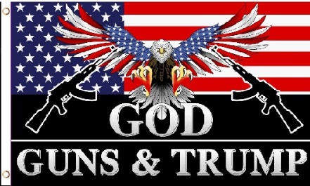 * . 3'X5' FLAG GOD GUNS & TRUMP