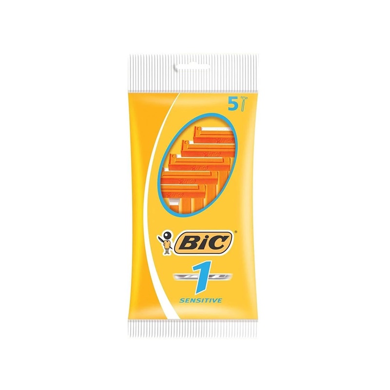 5pc 1-Blade Disposable BIC RAZOR [Sensitive]