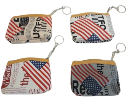 4.25''x3.5'' Zippered Change PURSE [Newsprint]