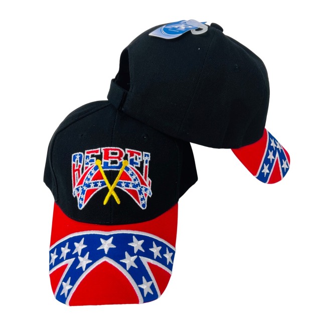 REBEL Flag Hat-REBEL on the Bill