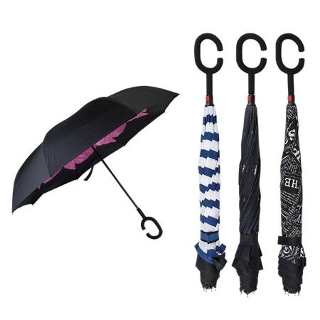 Windproof Reverse Folding UMBRELLA [Assorted Prints]