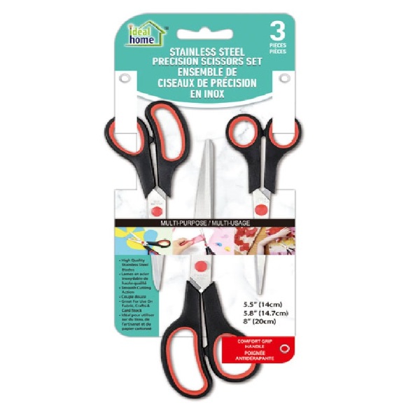 3pk Ideal Home SCISSORS [Assorted Sizes]